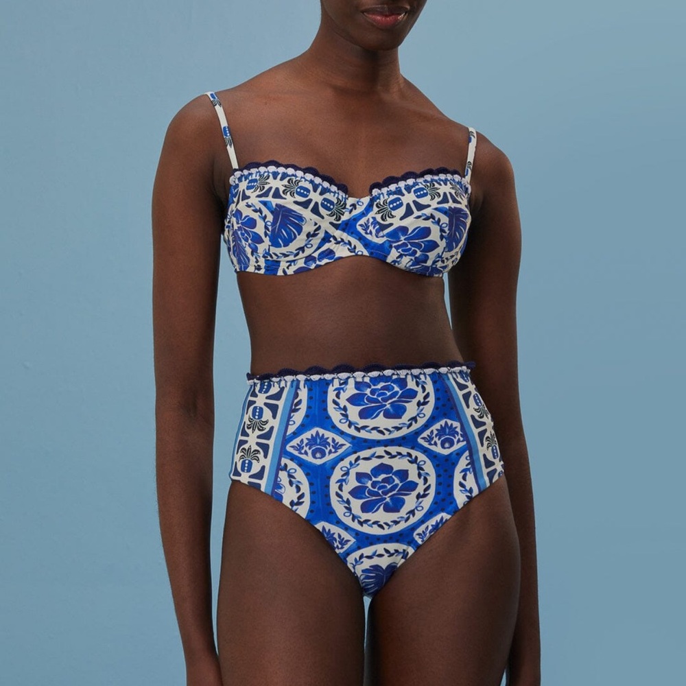 Farm Rio blue tile bikini